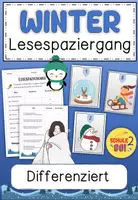 Vorschau - Arbeitsblätter - WINTER Lesespaziergang / Lesen / differenziert - Deckblatt