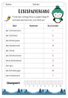 Vorschau - Arbeitsblätter - WINTER Lesespaziergang / Lesen / differenziert - Seite 1