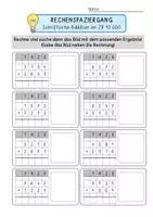 Vorschau - Arbeitsblätter - Rechenspaziergang - Schriftliche Addition im ZR 10 000 - Seite 1