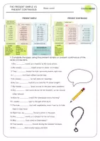 Vista previa - Hojas de trabajo - Present Simple vs. Present Continuous (English) - Portada