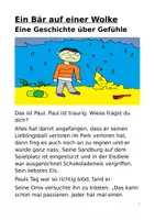 Vorschau - Bildkarten - Ein Bär auf einer Wolke - Eine Geschichte über Gefühle - Deckblatt