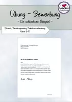 Vorschau - Arbeitsblätter - Materialpaket: "Bewerbungsanschreiben" - Handout, Checkliste, 16 Übungsblätter, schlechtes Beispiel - Klasse 8-10 - Seite 1