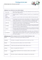 Vorschau - Arbeitsblätter - Worksheet Working Life & Jobs - Advanced Vocabulary B2 / C1 - Seite 1