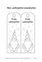 Vorschau - Mal- und Bastelvorlagen - Lesezeichen Weihnachten: Weihnachtsgeschenk - Seite 2