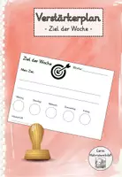 Vorschau - Fördermaterial/Inklusion - Verstärkerplan - Gemeinsames Lernen - Wochenziel - Deckblatt
