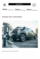 Vorschau - Arbeitsblätter - Umfangreiches Arbeitsblatt Thema: Elektromobilität - Deckblatt
