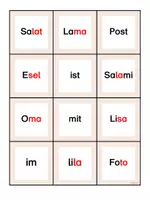 Vorschau - Spiele - Bingo - erstes Lesen - Freiarbeit/Förderunterricht - Seite 1