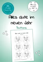 Vorschau - Arbeitsblätter - Neujahr: Alles Gute im neuen Jahr - Buttons (kostenlos) - Deckblatt