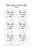 Vorschau - Arbeitsblätter - Neujahr: Alles Gute im neuen Jahr - Buttons (kostenlos) - Seite 1