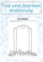 Vorschau - Arbeitsblätter - Einführung in das Thema Sterben und Tod - Deckblatt
