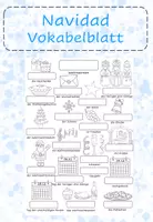 Vorschau - Arbeitsblätter - Vokabelblatt zum Thema Navidad - Deckblatt