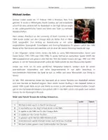 Vorschau - Arbeitsblätter - Michael Jordan – Text und Steckbrief - Deckblatt