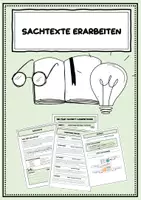Vorschau - Arbeitsblätter - Sachtexe erarbeiten und die 5-Schritt-Lesemethode - Deckblatt
