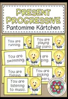 Vorschau - Spiele - PRESENT PROGRESSIVE (Present Continuous) - Pantomime Kärtchen - Deckblatt