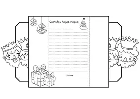 Vista previa - Manualidades / Dibujos para colorear - Cartas a los Reyes Magos y a Papá Noel - página 2