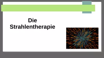 Vorschau - Präsentationen/Tafelbilder - Strahlentherapie - Deckblatt