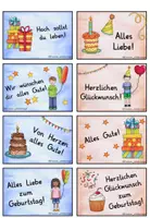 Vorschau - Bildkarten - Geburtstagskärtchen - deutsche Version - Seite 3