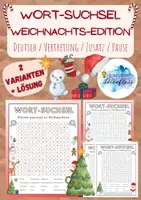 Vorschau - Arbeitsblätter - Wort Suchsel Weihnachten / Rätsel / Deutsch / Klasse 2-6 - Deckblatt
