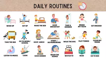 Vista previa - Unidades / Secuencias / Situaciones de Aprendizaje - Daily routines bundle - 5 activities (four skills) - página 2