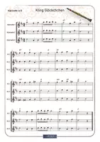 Vorschau - Unterrichtsreihen - MUSIK 🔔 Kling Glöckchen für Klarinette mit Audio 🎧 und Noten 🎵 3-stimmig • Bläserklassen • Klassenmusizieren - Seite 1