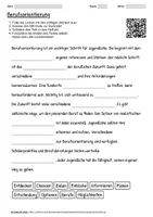 Vorschau - Arbeitsblätter - Arbeitsblatt "Berufsorientierung" + interaktive Lösung & MP3 + Mindmap + Infografik - Deckblatt