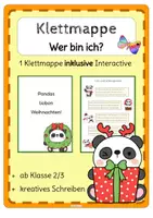 Vorschau - Fördermaterial/Inklusion - sinnerfassendes Lesen - Klettmappe Panda Weihnachten - Deckblatt