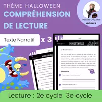 Aperçu - Feuilles d'exercices - Monstres Halloween : Textes Narratifs 2e cycle - Page de couverture