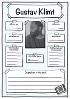 Vorschau - Arbeitsblätter - Künstler_Steckbrief_Gustav_Klimt - Deckblatt