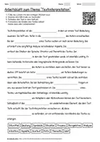 Vorschau - Arbeitsblätter - Arbeitsblatt "Textinterpretation" + interaktive Lösung & MP3 + - Deckblatt