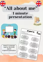 Vorschau - Präsentationen/Tafelbilder - 1- Min presentation: All about me - Deckblatt
