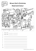 Vorschau - Stationenlernen - Brown Owl's Christmas - Read and Colour - Seite 2