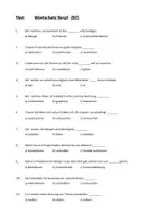 Vorschau - Arbeitsblätter - B2 Test: Beruflicher Wortschatz - Deckblatt