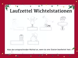 Vorschau - Stationenlernen - Laufzettel Wichtelstationen - Deckblatt