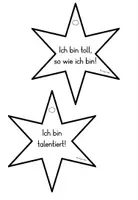 Vorschau - Mal- und Bastelvorlagen - Sterne mit positiven Affirmationen - Seite 1