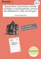 Vorschau - Stundenentwürfe - UE Beschreiben, Geschichte zu Ende schreiben und überarbeiten anhand des Bilderbuchs „Zilly und Zingaro“ - Deckblatt