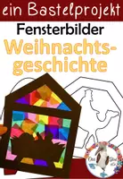 Vorschau - Mal- und Bastelvorlagen - Fensterbilder - Weihnachtsgeschichte - Kunst an Weihnachten - Deckblatt