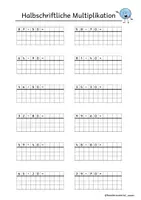 Vorschau - Arbeitsblätter - Materialpaket-Halbschriftliche Multiplikation - Seite 1