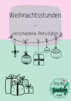 Vorschau - Anderer Materialtyp - Weihnachtsstunden - verschiedene Aktivitäten - Deckblatt