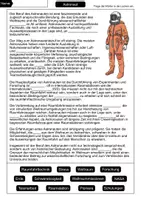Vorschau - Arbeitsblätter - Astronaut Lückentext - Seite 1