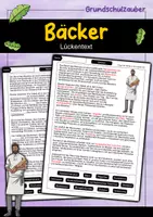 Vorschau - Arbeitsblätter - Bäcker Lückentext - Deckblatt