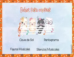 Vista previa - Manualidades / Dibujos para colorear - Aprende música coloreando! - Portada