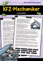 Vorschau - Arbeitsblätter - KFZ-Mechaniker Lückentext - Deckblatt