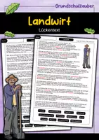 Vorschau - Arbeitsblätter - Landwirt Lückentext - Deckblatt