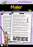 Vorschau - Arbeitsblätter - Maler Lückentext - Deckblatt