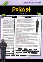 Vorschau - Arbeitsblätter - Polizist Lückentext - Deckblatt