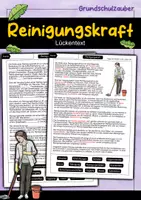 Vorschau - Arbeitsblätter - Reinigungskraft Lückentext - Deckblatt