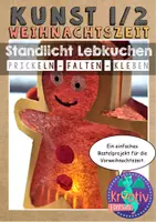 Vorschau - Mal- und Bastelvorlagen - Basteln: Weihnachtslicht Laterne Lebkuchenmann #rabattestattrute - Deckblatt
