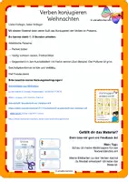 Vorschau - Arbeitsblätter - DaF/DaZ Verben konjugieren Präsens Weihnachten - Seite 1