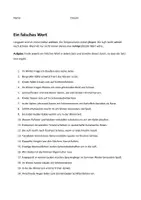 Vorschau - Arbeitsblätter - Materialpaket - Ein falsches Wort - Deckblatt