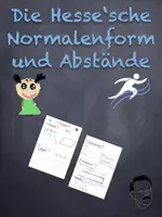 Vorschau - Arbeitsblätter - Hesse'sche Normalenform + Anwendungen - Deckblatt